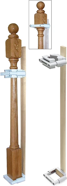 Kit de montaje para puerta de bebé Safety Innovations sin orificios escalera - se adapta a postes de 2