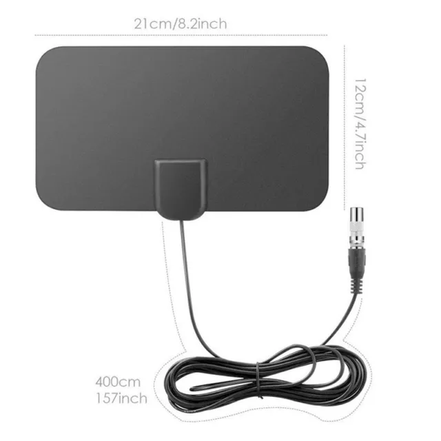 TV Antenna HDTV Flat HD Digital Indoor Amplified 50-Mile Ran TVFox VHF UHF_b$