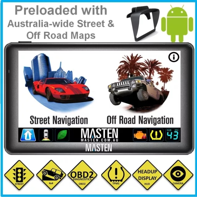 7" HD 4x4 GPS Car Android Portable Navigation Navigator Navi Sat Nav OffRoad