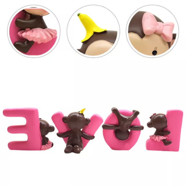 Monkey Love Cake Toppers for Wedding & Party Decor-IP