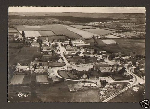 MONTSAUCHE (58) EGLISE & VILLAS en vue aérienne vers 1950