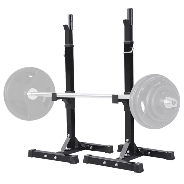 Squat Racks Barbell Rack Stand Adjustable Olympic Weight Bench Press Home Gym