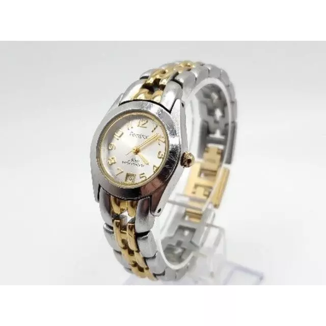 ARMITRON NOW WATCH Women New Battery Two-Tone Stainless Steel Date Dial ...
