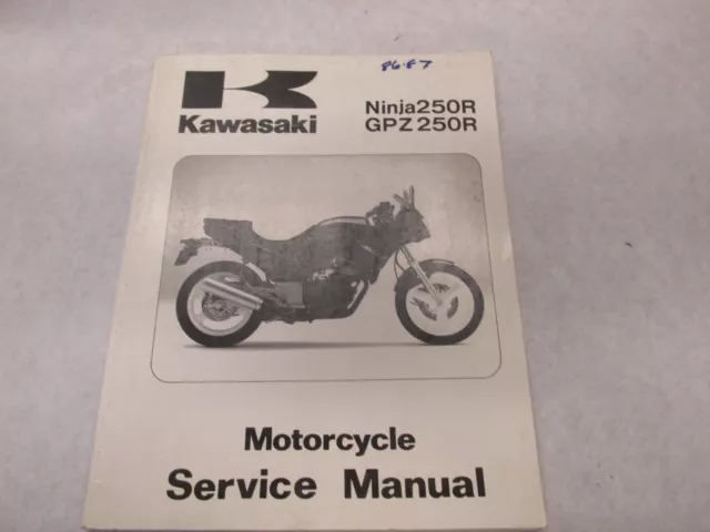 1986-87 Kawasaki NINJA 250R GPX250 FACTORY OEM SERVICE REPAIR MANUAL 99924-1109