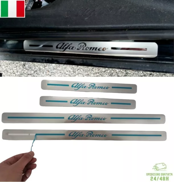 Kit 4 Battitacco Sottoporta PER Alfa Romeo 156 159 Mito Giulietta Giulia Stelvio