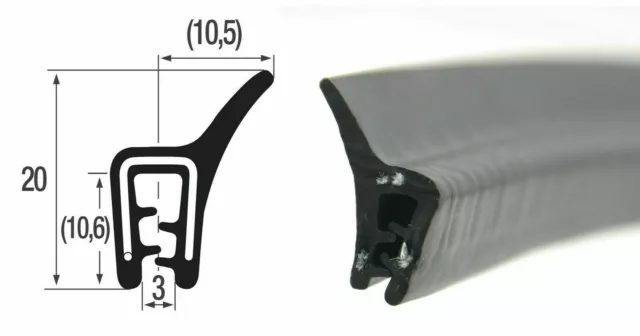 SMI DF2 Kantenschutz Dichtprofil Dichtungsprofil EPDM Moosgummi Dichtung Profil