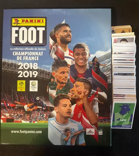 Lot 476 Vignettes + Hardcover Album Panini Foot 2018/2019 Sans Doubles Mint