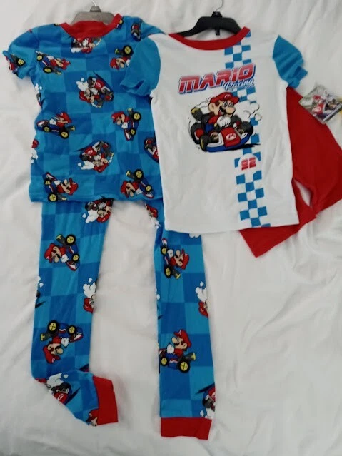 New Super Mario Kart Bros Brothers Shorts Pants Pajamas Size 8