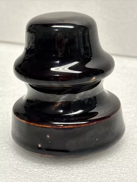 Ceramic / Porcelain Insulator - Brown Glaze  - MUSHROOM / TOADSTOOL