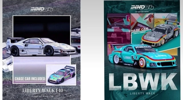 INNO64 FERRARI F40 Chrome Silver LBWK And RX7 Hobby Expo China Beijing ...