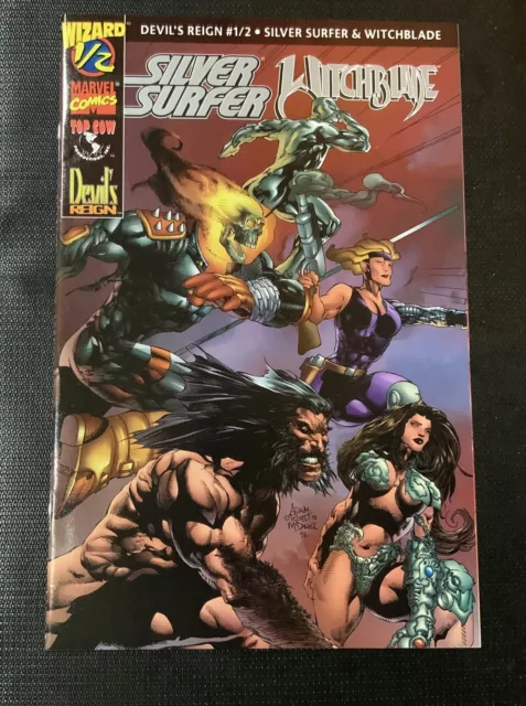 silver surfer witchblade 1/2 silver   wizard ed with COA mint nm