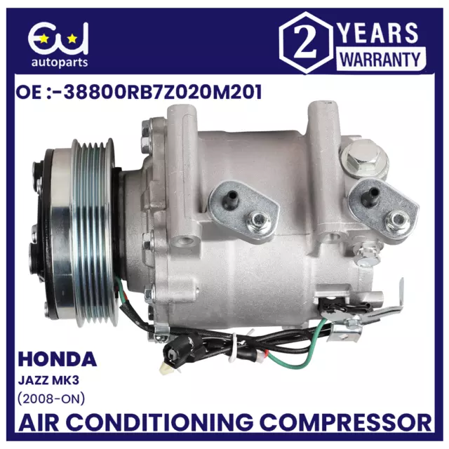 Air Con A/C Compressor Pump For Honda Jazz Mk3 2008 - 2023 Honda Fit Mk2