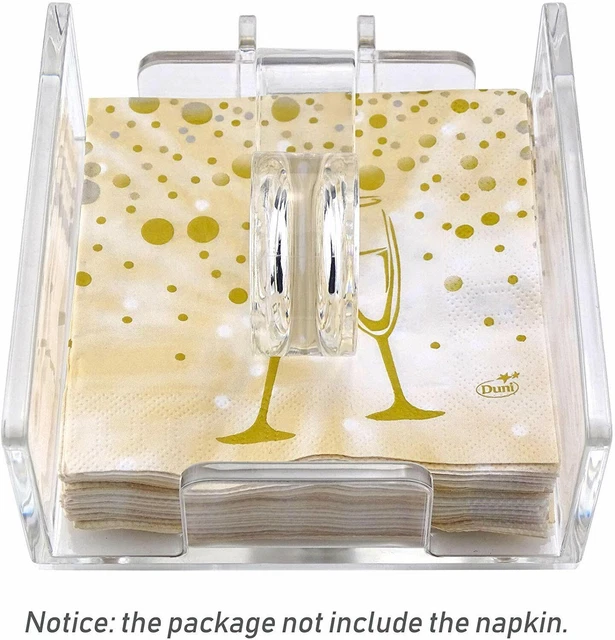 Small Clear Acrylic Kitchen Napkin Holder 6"inch Clear Tissue Decorative Holder