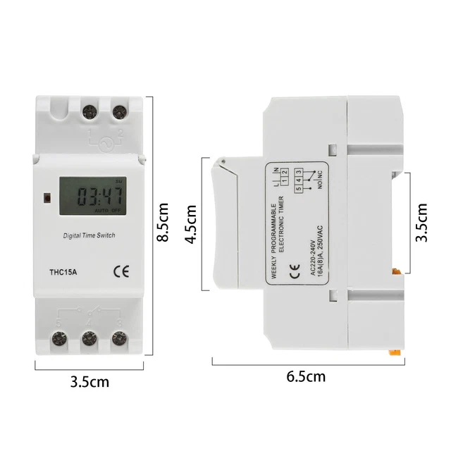 Timer Digitale Settimanale 220V 25A - Programmabile Per Guide DIN Con Display LCD - Foto 5