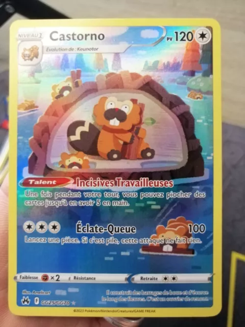 Carte Pokémon FR castorno  GG25/GG70 Ultra Rare Zénith Suprême EB12.5 🗡️🛡️