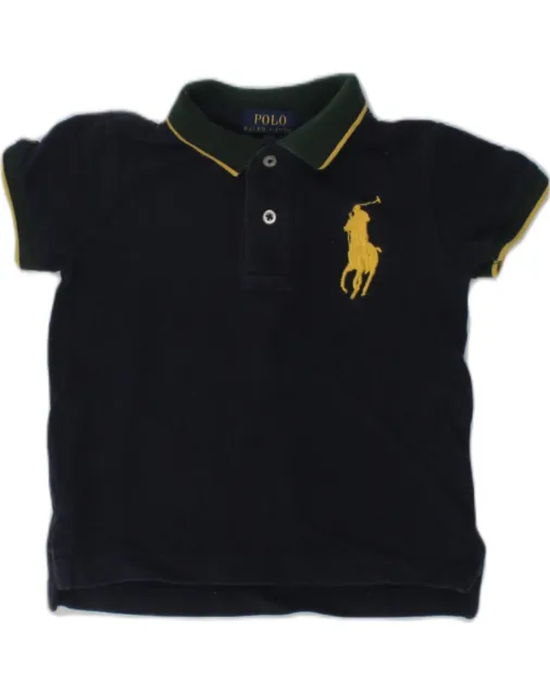 POLO RALPH LAUREN Baby Boys Polo Shirt 18-24 Months Navy Blue Cotton AG05