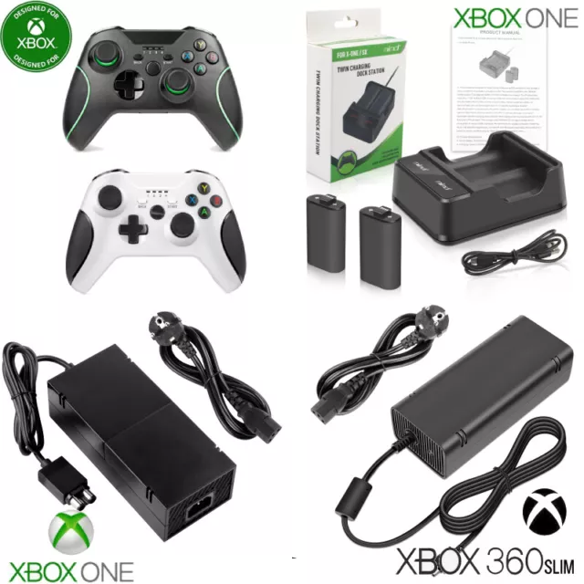 Controller & Brick Ladegerät für XBOX ONE X/S/Elite Serie Xbox 360 Slim Konsole