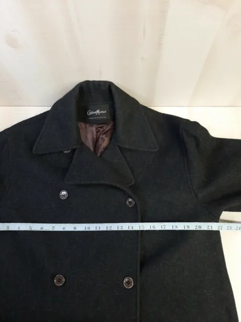 CLIFFORD MICHAEL WOOL Jacket Overcoat Size Medium Black $30.00 - PicClick