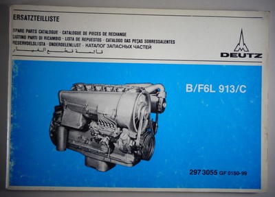 Catalogo parti/SPARE PARTS LIST DEUTZ MOTORI B/FL 912/w STAND 05/1976 