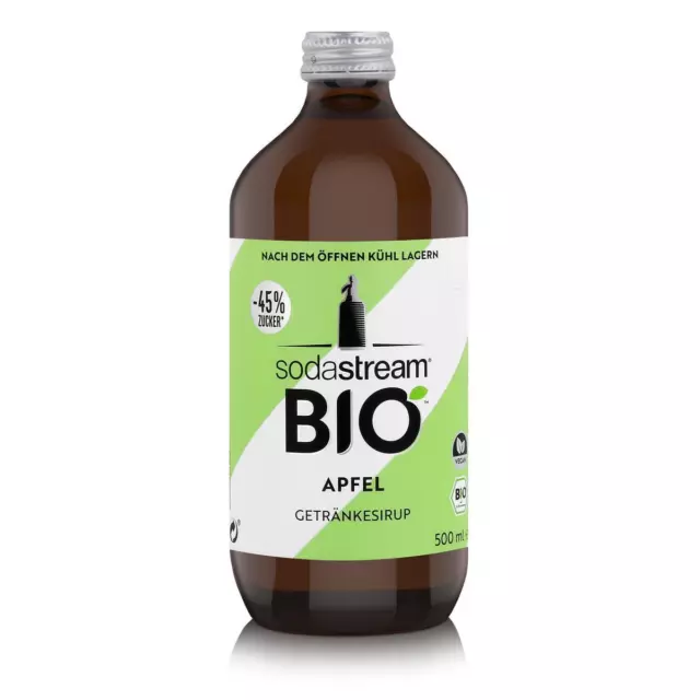 Sodastream Bio Getränkesirup Apfel 500ml - Sirup mit -45% Zucker (1er Pack)