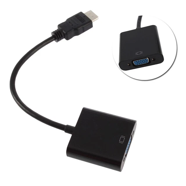 HDMI Male To VGA Female Output 1080P HDTV PC Audio Video Cable Converter NP
