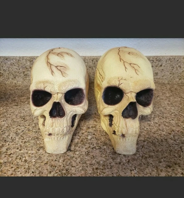 VINTAGE EASTER UNLIMITED FOAM SKULLS Halloween Set