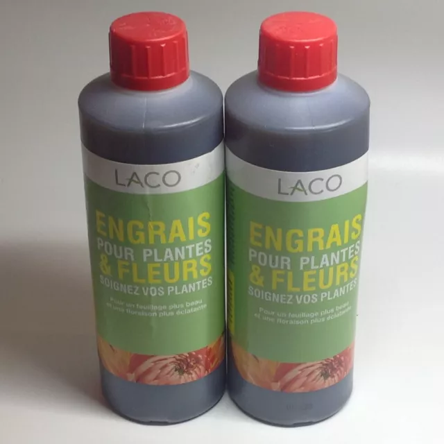 LACO 2 X 500ML Engrais pour plantes et fleurs intérieur extérieur