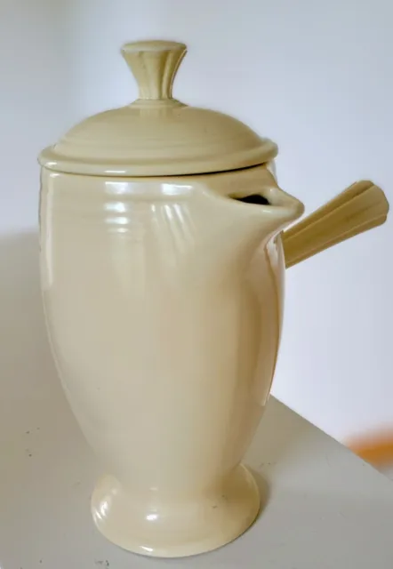 Vintage Fiestaware Yellow Demitasse Stick Handle Fiesta Coffee Pot