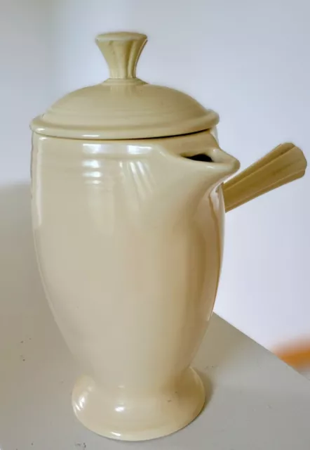 Vintage Fiestaware Yellow Demitasse Stick Handle Fiesta Coffee Pot