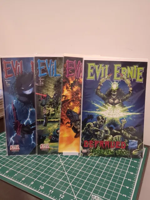 Evil Ernie Depraved 1-3 Complete + Preview NM Dynamic Forces w/COA