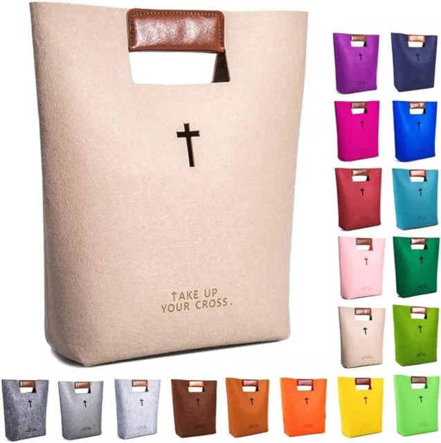 FELT BIBLE TOTE for Women Men Bible Study Case Christian Gift-with ...