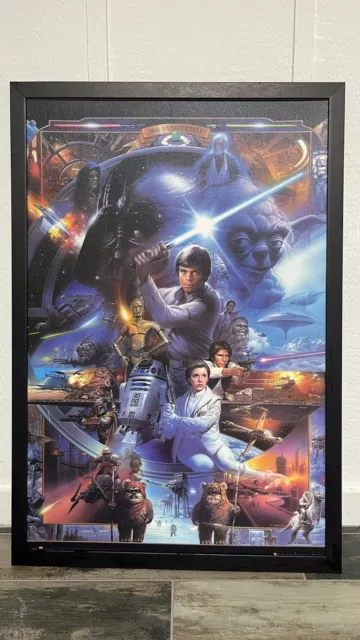Star Wars 30th Anniversary Tsuneo Sanda 1997 Textured Framed Glazed Board Art
