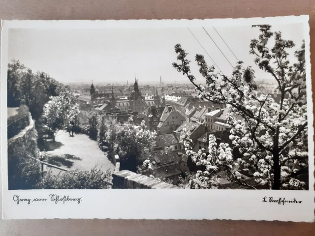 AK Graz vom Schlossberg, Steiermark, Österreich, ungelaufen, ca. 1940, schön