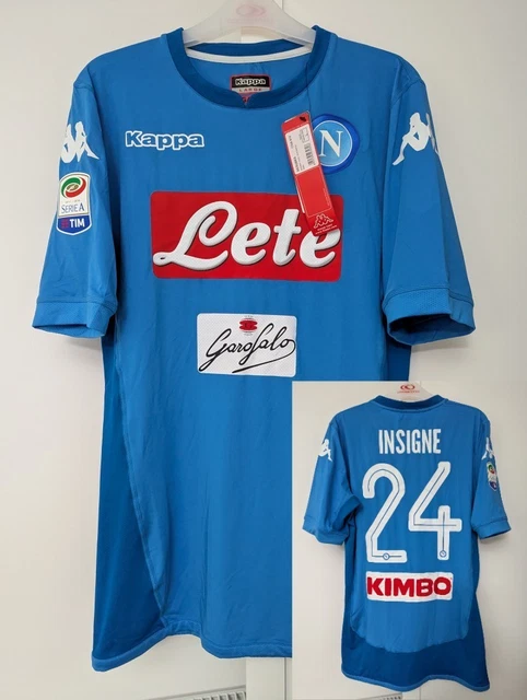Maillot Kappa Napoli Insigne N°24 - Homme Taille M - Autographié - Saison 2015-2016