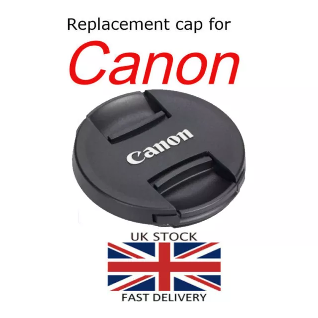 Canon 49/52/55/58/62/67/72/77/82mm Snap on Front Lens Cap