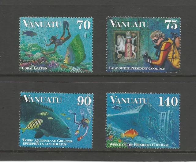 Vanuatu 1997 Diving, mint set.  SG740-3.  Fish