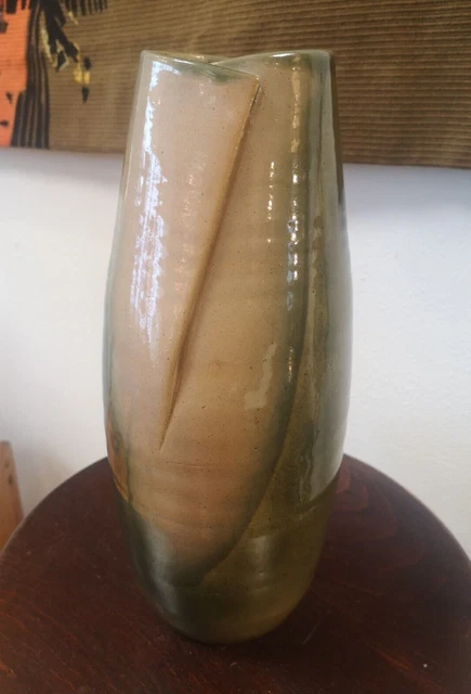 Grand Vase Signé Sylvie Dufour - Grès De La Borne / La Puisaye - Milieu XXe N°2