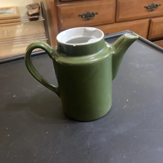 Vintage Hall Pottery Grass Green Creamer Pitcher Made In Usa