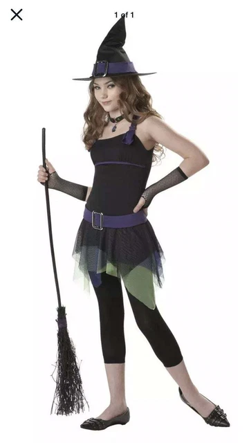 California Costume Tween Sassy Witch Halloween Costume, Size Large 10-12