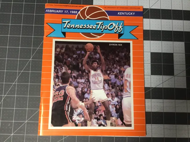 1988 Tennessee Vols Kentucky Wildcats Sporting program Basketball UT