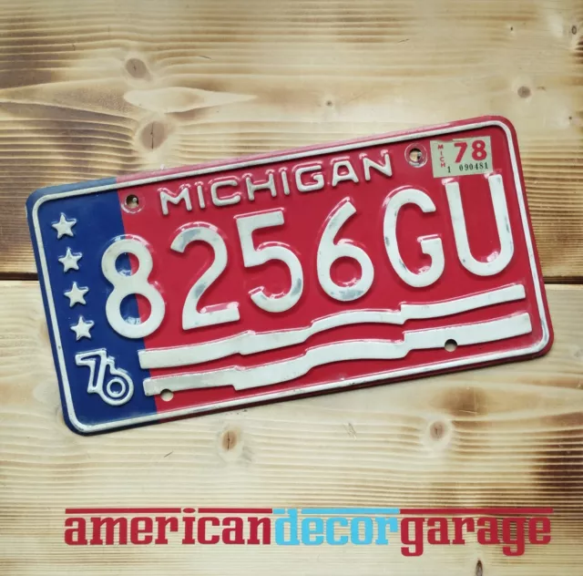 USA Nummernschild/ Kennzeichen/license plate * Michigan Bicentennial 1976/1978 *