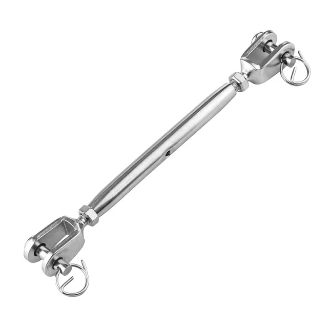 Acier Inox Tendeur de Corde Avec 2 Fourches pour Drahtseilgeländer