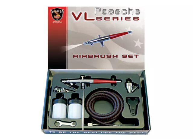 Paasche Vl-3As Doppelaktion Saugvorschub Airbrush Kit Enthält 3 Kopfsets