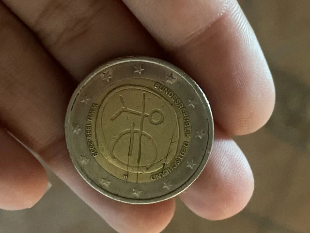Pièce de 2 euros RARE, Bonhomme WWU 1999-2009 BUNDESREPUBLIK DEUTSCHLAND
