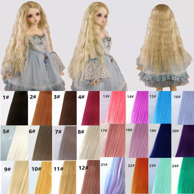 Dolls Wigs Accessories Curly Wavy Hair Long Wig for 1/3 1/6 1/8 BJD Doll DIY Toy