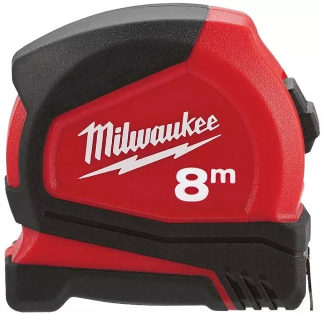 Milwaukee Maßband Bandmaß Pro-Compact 8 Meter Bandbreite 25 mm C8/25