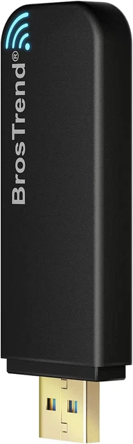Clé USB WiFi BrosTrend 650Mbps Pour Linux - Dual Band 5GHz/2.4GHz - Compatible Ubuntu, Raspberry Pi, Windows