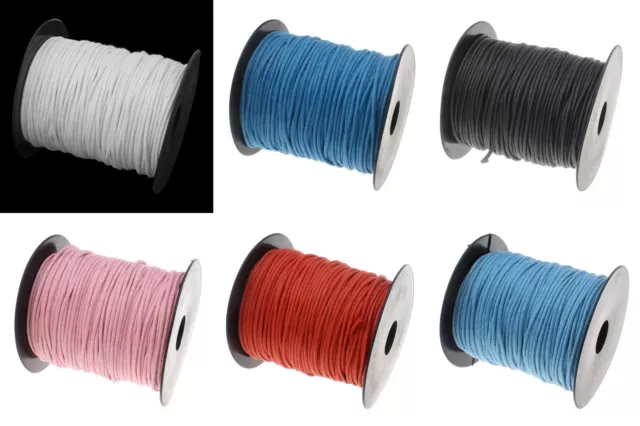 5m ou 10m Fil en Nylon Ciré 2mm Couleur au choix Cordon cire attache tetine 2 mm