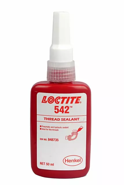 Lotto di 2 sigillanti fili Loctite 542 spedizione 1 giorno, confezione dimensioni: 50 ml