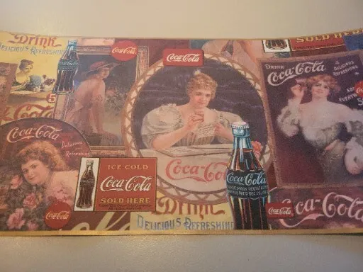 Coca-Cola Vintage Collectable Print Wallpaper Border 1 Roll